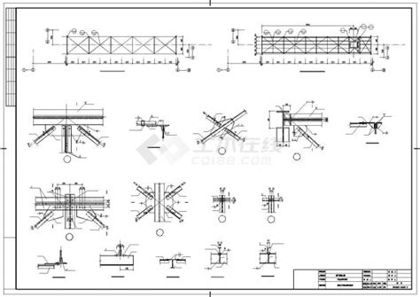 某钢桁架皮带通廊结构设计图桁架结构土木在线