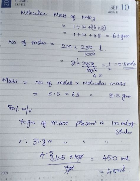 How Do I Prepare Moles Of A Nitric Acid Solution Echemi