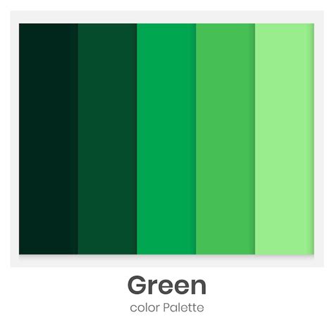 Premium Vector Green Color Palette Collection For Illustration Design