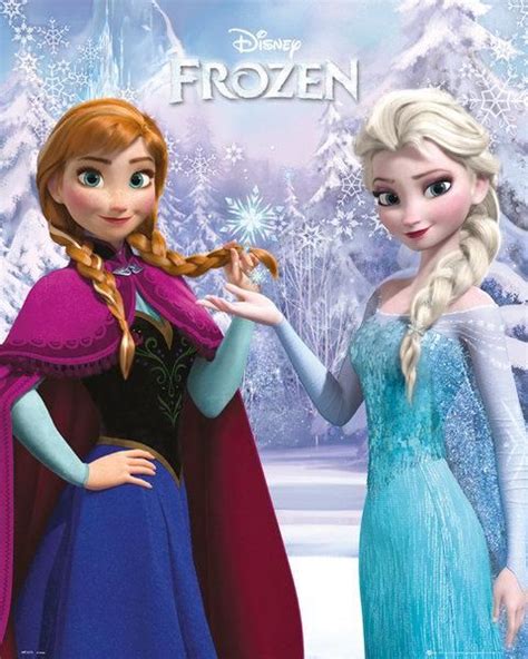 Two Frozen Princesses Standing Next To Each Other