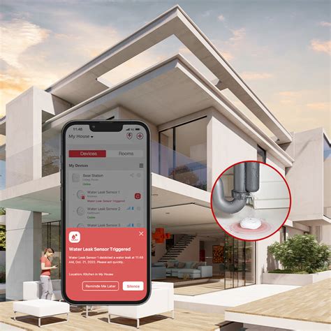X-Sense Smart Water Leak Detector, Work with X-Sense Home Safety Hub