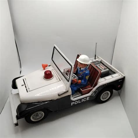 Tinplate Battery Operated Turn O Matic Gun Jeep By Tn Nomura