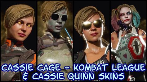 Cassie Cage Intros And Victories Kombat League And Cassie Quinn Skins