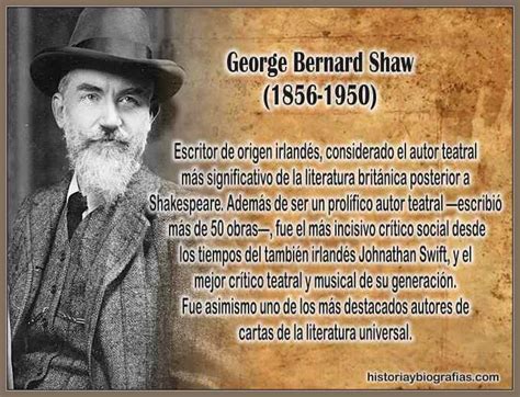 Obra Literaria Y Biografia De George Bernard Shaw Resumen De Su Vida