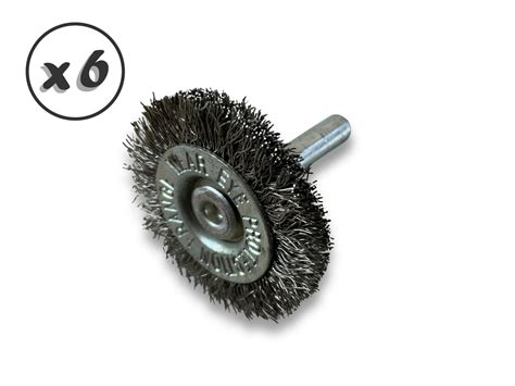 Lot De Brosses Rotatives Circulaires M Talliques Sur Tige Mm