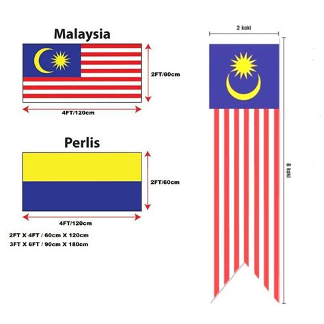 bendera malaysia bendera perlis ft  ft cm   cm ft