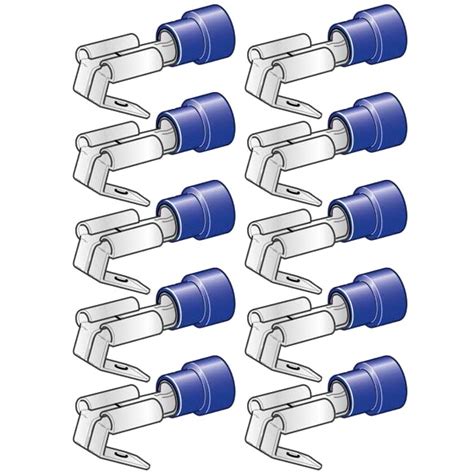 Haaroitusliitin 6 3mm 10kpl Sininen Naaras Lattaliitin