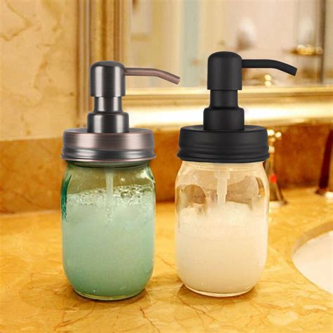 Mason Jar Liquid Soap Dispenser Lids Stainless Steel Soap Pump And