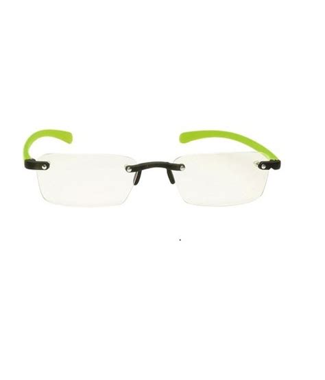 New Zovial Rectangle Rimless Green Eyewear Frames For Men Buy New