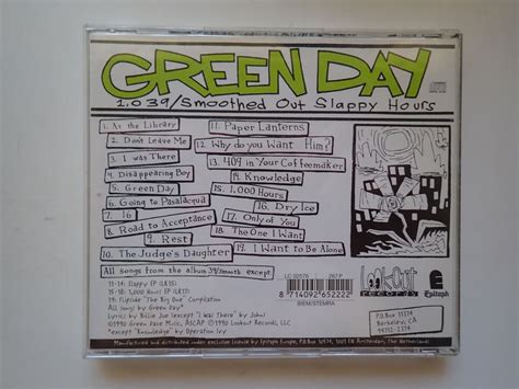 1 039 Smoothed Out Slappy Hours By Green Day CD 1991 For Sale Online