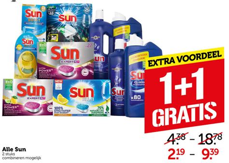 Sun Vaatwasmiddel Vaatwasmachinereiniger Folder Aanbieding Bij Coop