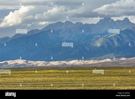 The Sangre De Cristo Mountains Rise Over Great Sand Dunes National Park