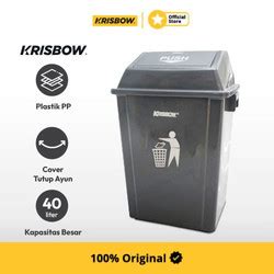 Promo Krisbow Dust Bin Tempat Sampah Plastik Tutup Ltr Kuning