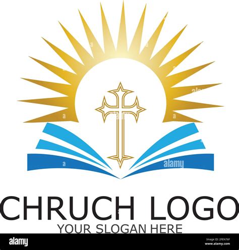 logo church.christian symbol,the bible and the cross of jesus christ ...