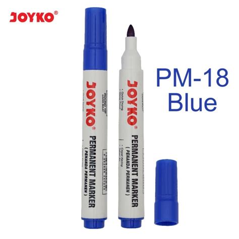 Jual Joyko Permanent Marker Spidol Permanen Round Tip Blue Jakarta