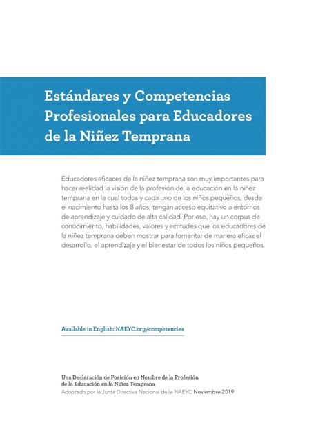 PDF Estándares y Competencias Profesionales para Educadores de la