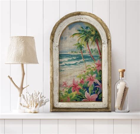 Colorful Beach Wall Decor Coastal Wall Decor Bathroom Wall Decor Bright Florals Watercolor ...