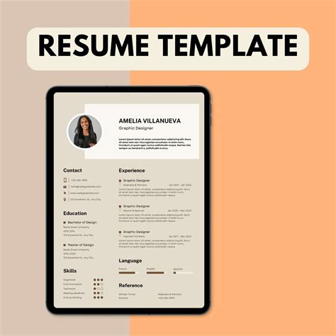 Resume Template Modern Resume Template With Photo Resume Template Word Creative Resume Cover