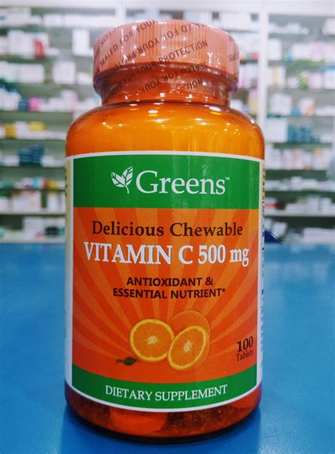 Greens Vitamin C Delicious Chewable 500mg X100 Tablets Careforte