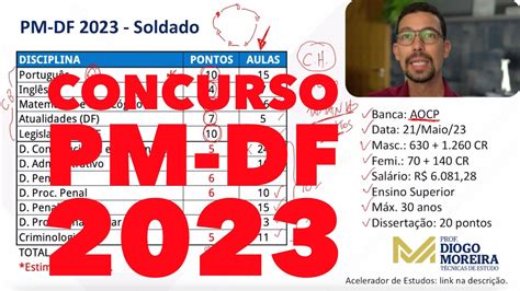 Concurso PMDF 2023 Análise do edital e dicas de estudo YouTube