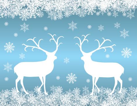 Reindeer Background Stock Illustration - Download Image Now - Animal ...