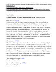 DEBATE TRANSCRIPT Docx Https Rev Blog Transcripts Donald