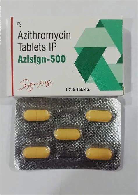 Azisign 500 Mg Azithromycin 500 Mg Tablets At 120 Stripe