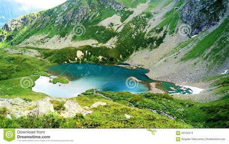 Mountain lake stock photo. Image of caucasus, sofia, located - 63102474