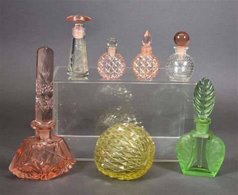 Vintage Crystal Perfume Bottles Marked Czech