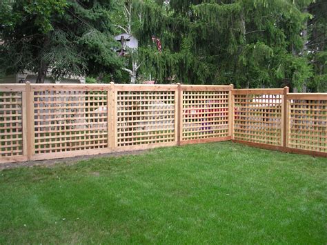 Fence Designs Wood Lattice Large Square 2x4 Beveled Cap Board