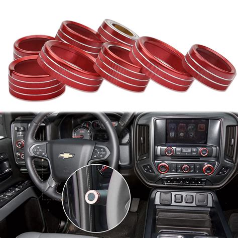 Switch Button Cm31 Ac Radio Light Trim Center Console Knob Covers For Chevy Silverado And Gmc