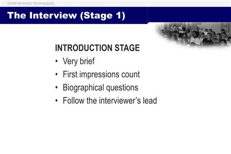 Ppt Interviewing Techniques Powerpoint Presentation Free Download