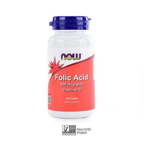 Promo Now Foods Folic Acid With Vitamin B Supplement Mcg