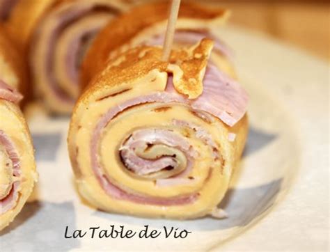 Bouchées roulées au jambon et au fromage La table de Vio Recette