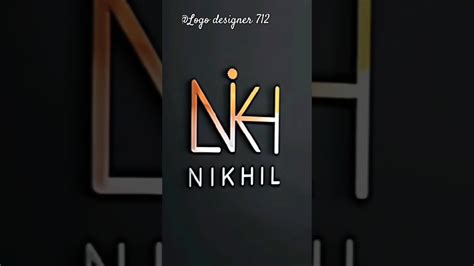 Nikhil Name Logo Design Logodesigner712 YouTube