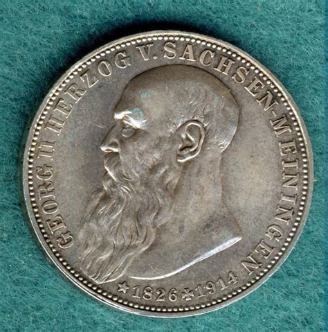 Germany Saxony Meiningen Georg Ii Mark Auf