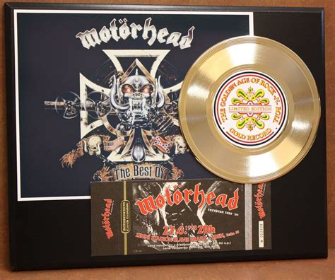 Motorhead Concert Ticket Series 45 Gold Record Limited Edition Display ...