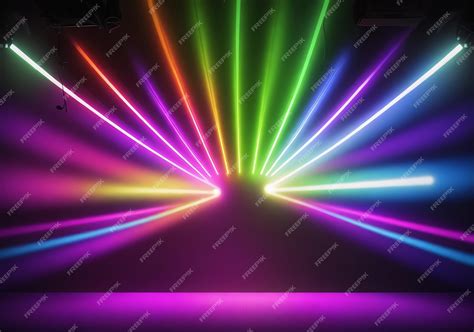 Premium Photo Colorful Stage Lights Background