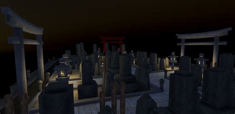 3d Model Japanese Graveyard Vr Ar Low Poly Cgtrader