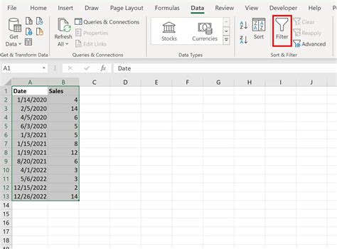 So Filtern Sie Daten In Excel Nach Jahr Mit Beispiel Statorials