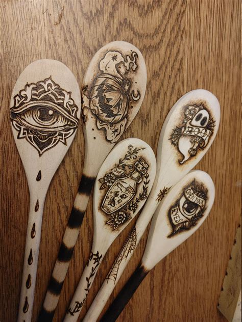 Matlou Craft Hand Burned Kitchen Witch Spoons By Matloucraft On Etsy