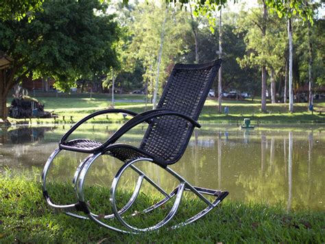 Cadeira de Balanço em Alumínio Jardim Área externa Decoração