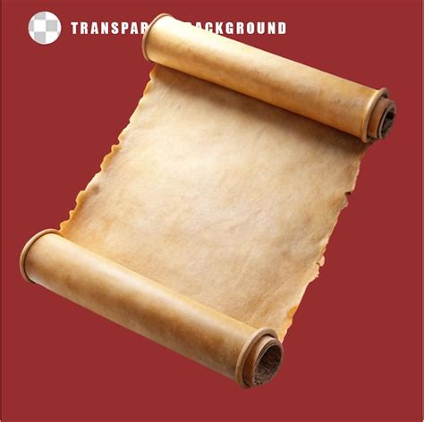 Premium PSD Vertical Vintage Paper Roll Or Parchment Scroll Ancient