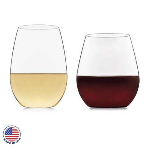 Libbey Signature Kentfield Stemless Wine Glass Party Set For Red And