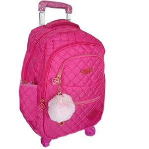 Mochila Escolar 4 Rodas 360 Giratória Notebook 15 Mhc3174c Rosa Leroy