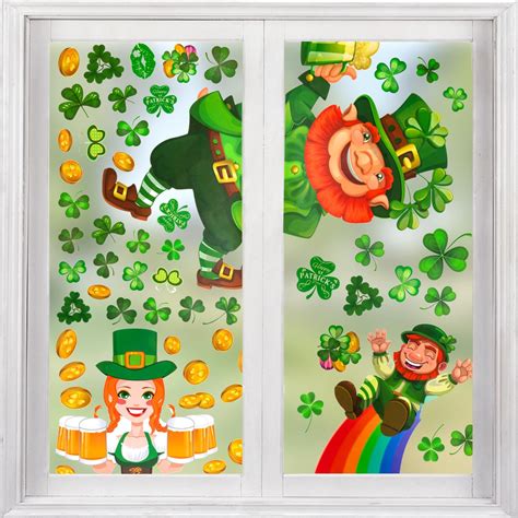 Amazon Unimeix St Patricks Day Decoration Window Clings Sheets