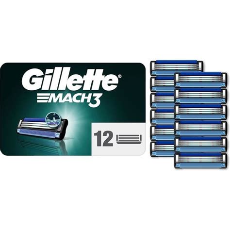 Gillette Mach Recharges De Lames De Rasoir Pour Homme Lames