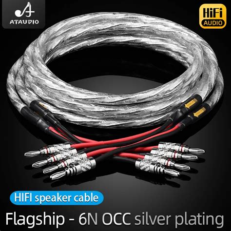 N Occ Silver Plated Hifi Speaker Cable Hi Fi High End Amplifier