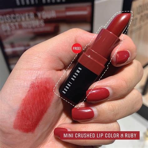 แท้💯 ลิป Bobbi Brown Crushed Lip Color 34g สี Cabana Ruby Cranberry Shopee Thailand