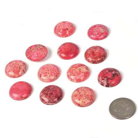 Mm Rose Sea Sediment Jasper Round Flatback Cab Cabochon Etsy